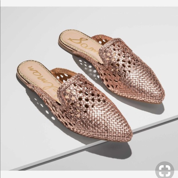 sam edelman rose gold mules